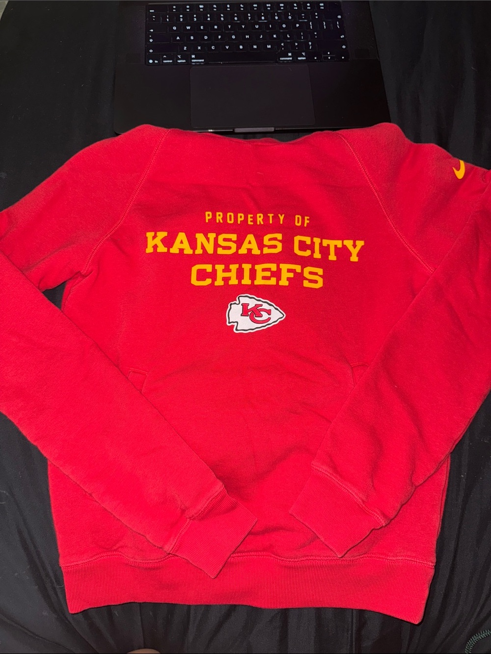 Nike Red Kansas City Chiefs Pullover with Yellow Logo